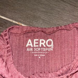 Aeropostale Air Softspun Crew Top - Mauve Pink